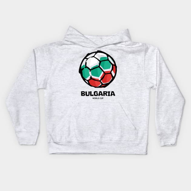 Bulgaria Football Country Flag Kids Hoodie by KewaleeTee